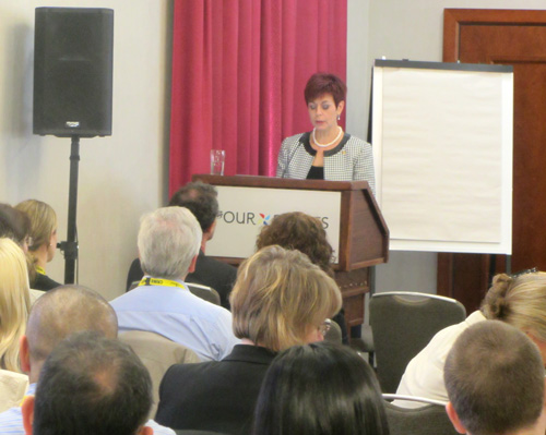 Chantal Guay speaking to CSFS conference attendees