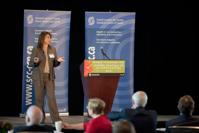 Melissa O'Mara speaking at SCC's World Standards Day 2012