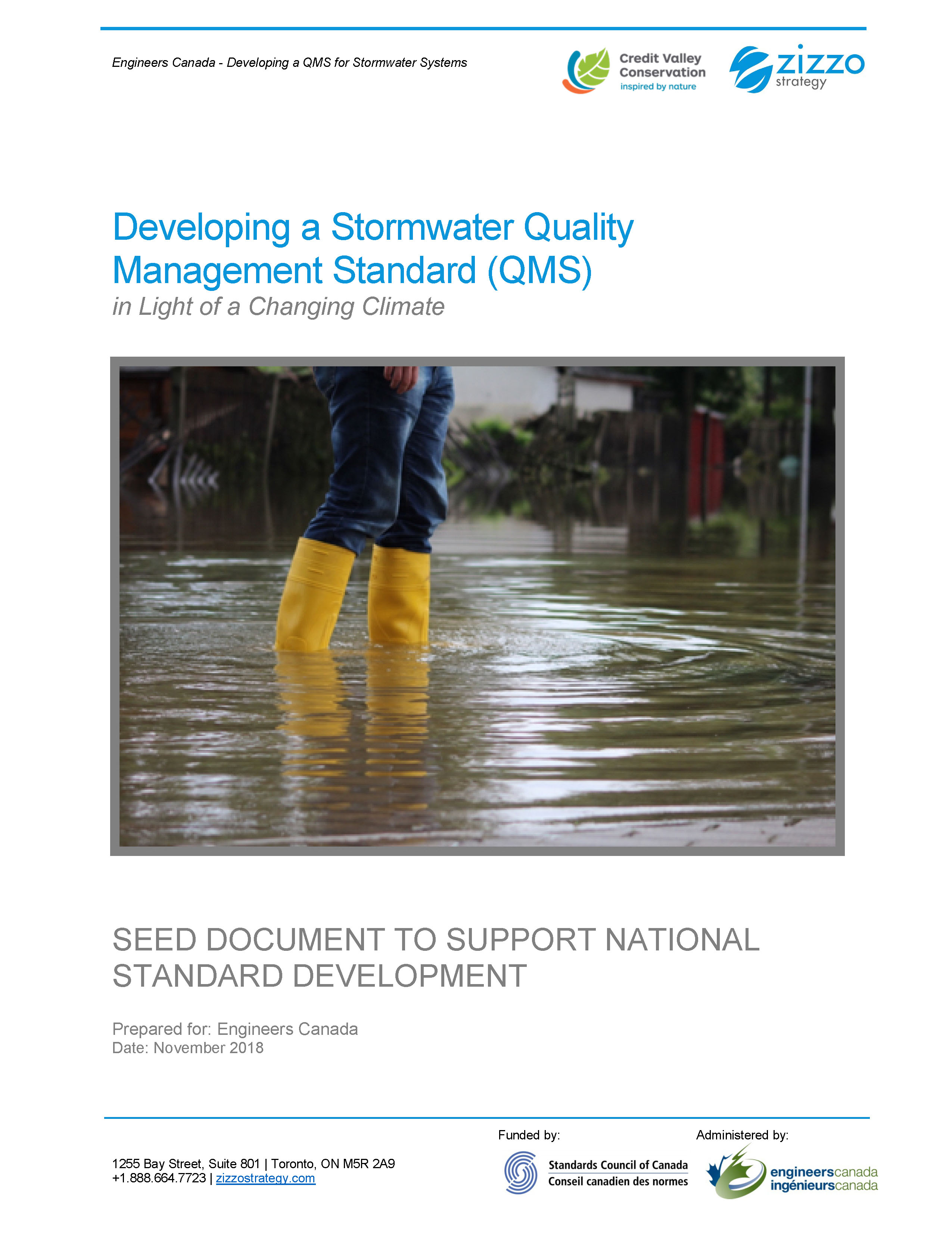 Developing a Stormwater Quality Management Standard (QMS) Cover Page