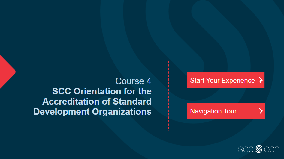 SCC Orientation for the Accreditation of Standard Development Organizations