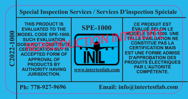 International Testing Laboratory Inc.” 