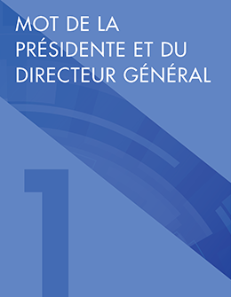 Mot de la présidente et du directeur général