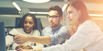Group of young professionals