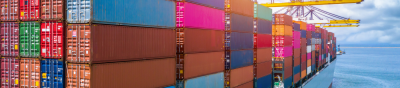 Boat with shipping containers