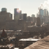 Dr Patricia McCarney in front of the Toronto city skyline 